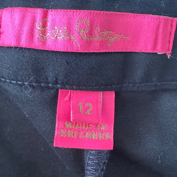 Lilly Pulitzer Black Alessi Shorts Size 12 - Picture 3 of 3